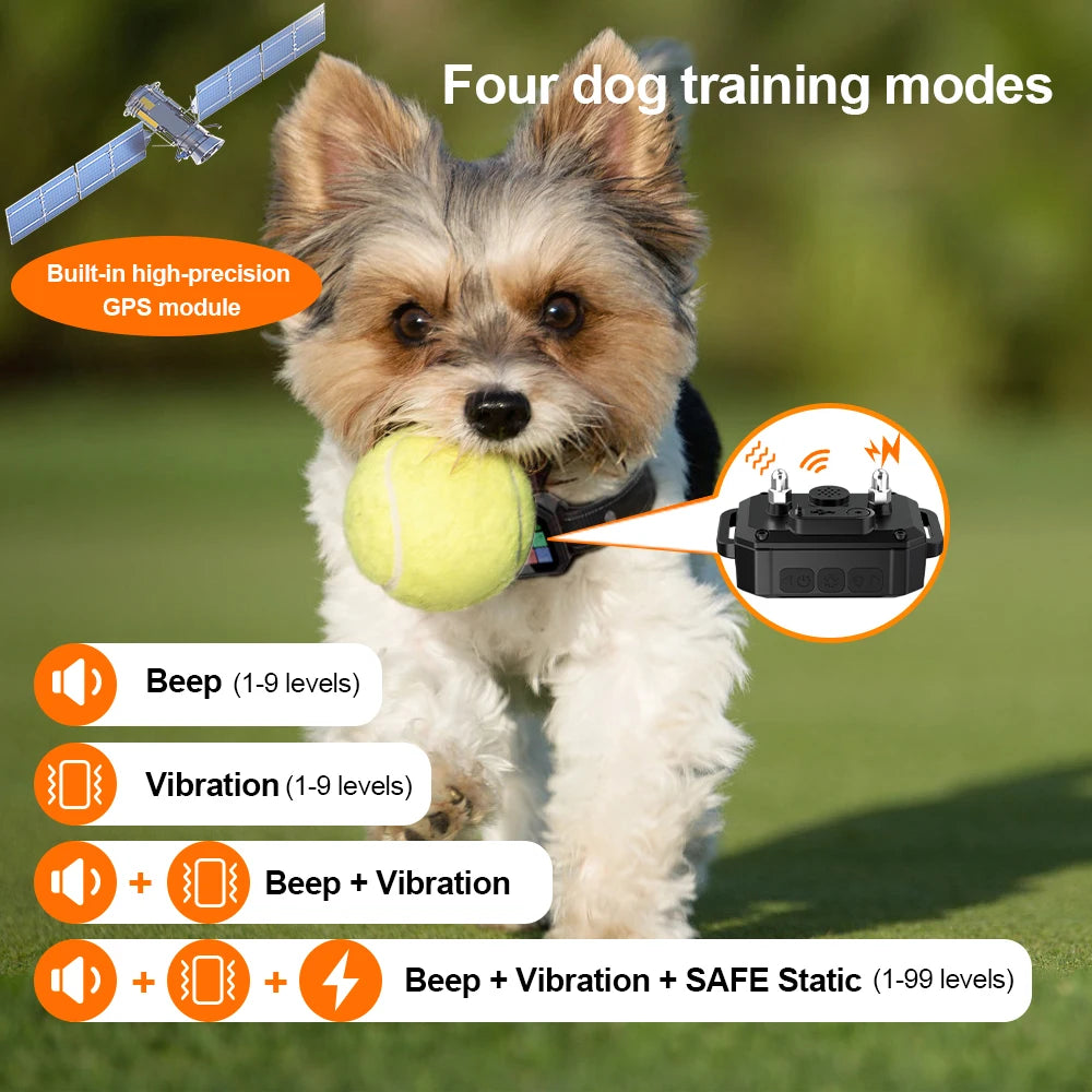 Wireless Pet Fence Remote Training Dogs Shock Collar Smart Electric Dog Fence GPS Wireless Invisible Fence for Dogs