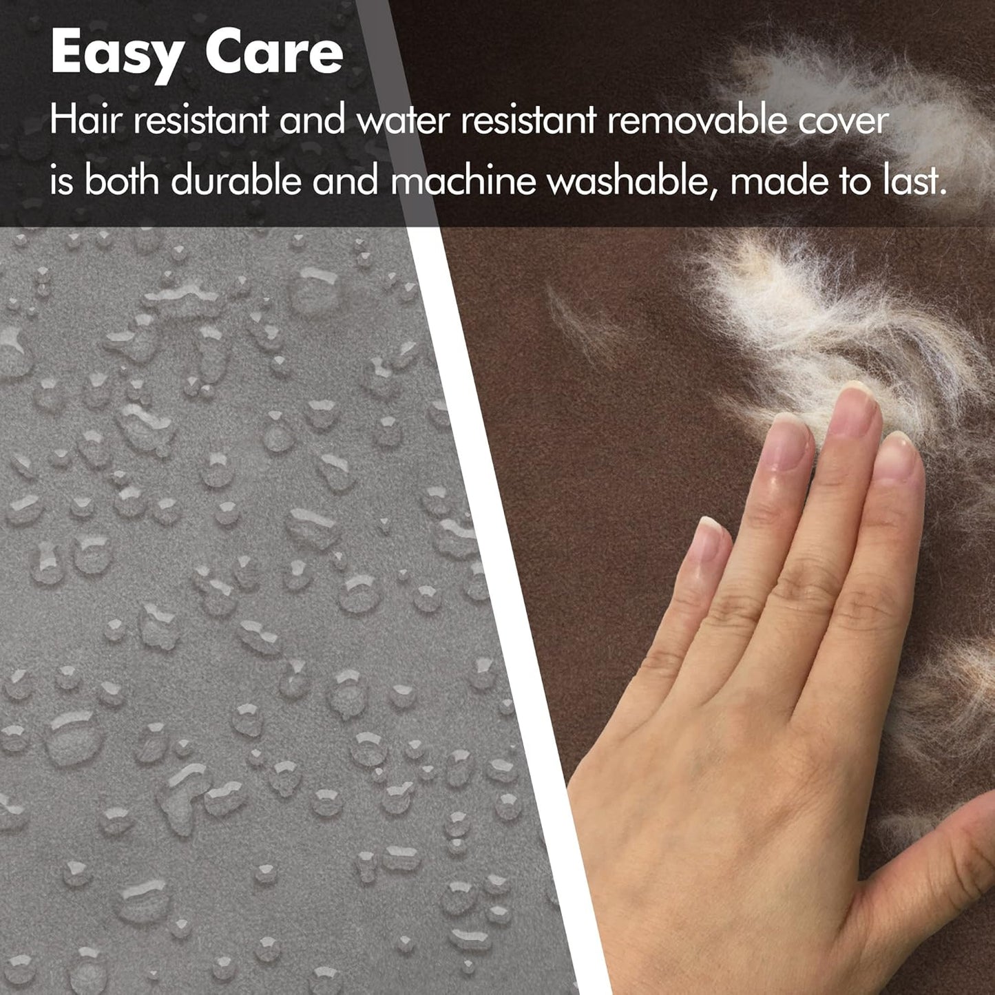 X-Large Dog Bed, Orthopedic Dog Sofa Memory Foam Mattress, Calming Dog Couch Bed, Wall Rim Pillow, Water Resistant Liner, Washable Cover, Non-Slip Bottom, Chester, X-Large Cocoa Brown